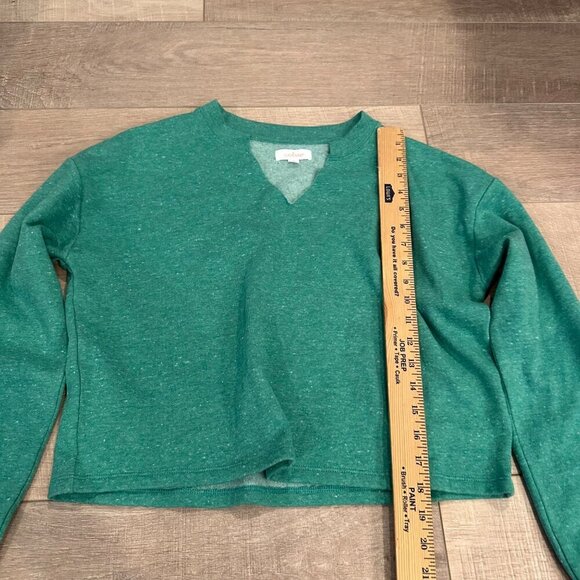 COLSIE JUNIOR WOMENS CROPPED SWEATSHIRT NEW SIZE XS GREEN - Picture 3 of 8